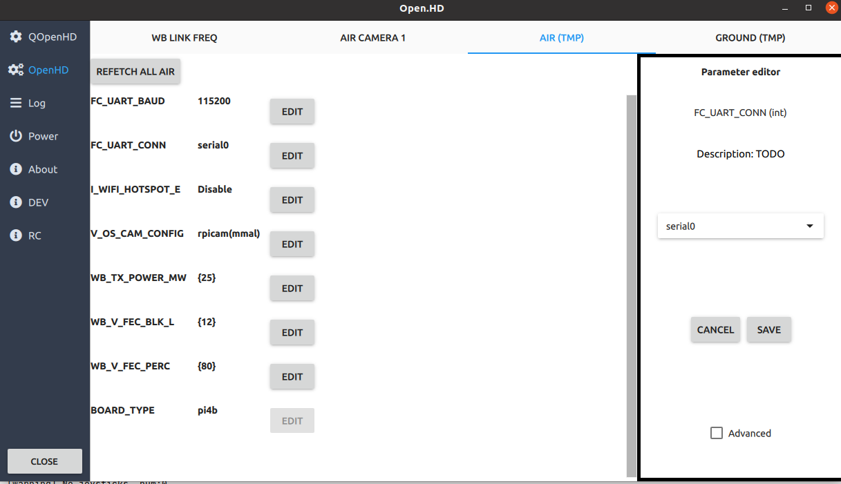 Enable UART in OpenHD